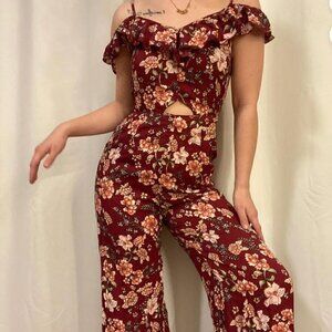Xhilaration | Floral | Off the shoulder | Jumpsuit